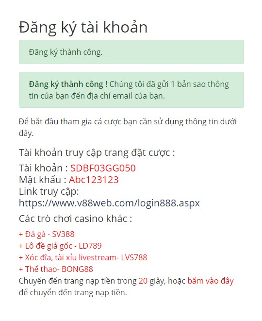 Nhận tài khoản Bong88